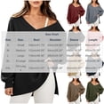 thumbnail image 3 of BUIGTTKLOP Sweatshirts for Women Oversized Long Sleeve Shirts V Neck Side Slit Pullover Cozy Tops Fall Winter Fashion Outfits, 3 of 8