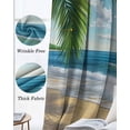 thumbnail image 3 of Summer Beach Blackout Curtains for Bedroom Living Room Darkening Curtains 90 Inch Coastal Ocean Tropical Palm Trees Black Out Window Curtain Privacy Window Treatment Grommet Drapes 52"x90"x2, 3 of 9