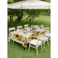 thumbnail image 3 of Spring Gnomes Outdoor Tablecloth - 60x102 Inch Rectangle Dining Table Cover, Retro Botanical Flowers Leaves Butterfly Waterproof Outdoor Table Cloth with Umbrella Hole & Zipper for Picnic/Patio/Party, 3 of 7