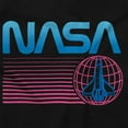 thumbnail image 2 of Vaporwave NASA Worm Logo Shuttle Unisex Plus Size Hoodie Brisco Brands 4X, 2 of 5