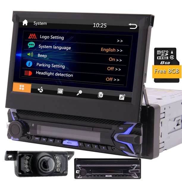 Car Stereo 1 Din Car Radio In Dash GPS Navigation with 7 Inch Full