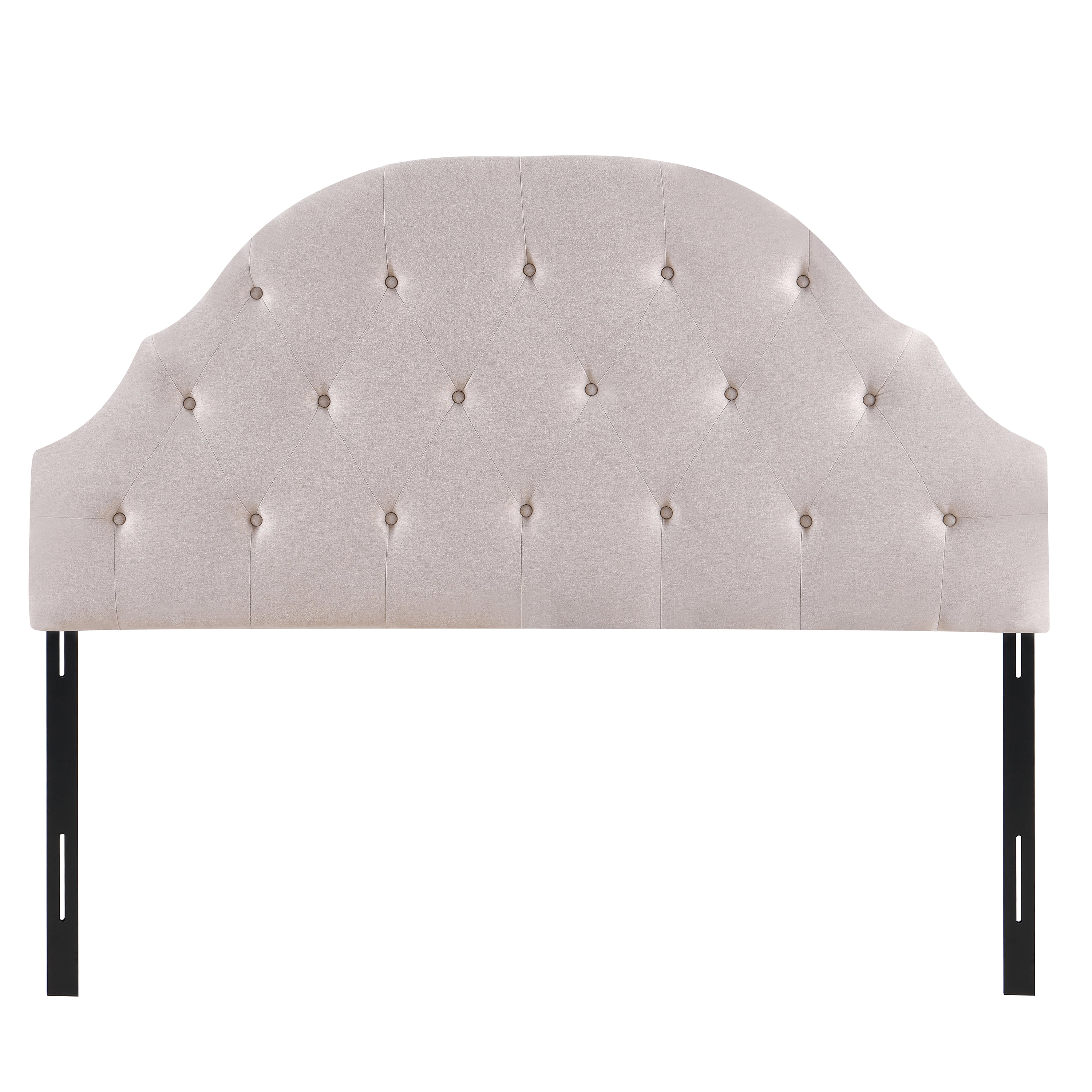 Beige Classic Arched Tufted Headboard, King