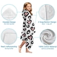 thumbnail image 7 of Pink and Black Of Leopard Print Hooded Bath Towel，60"x35" for Ages 3 To 12 Kids, Quick Dry Lightweight Soft Microfiber Hood Beach Towel Cover Up for Kids, 7 of 7