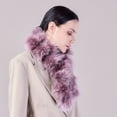 thumbnail image 3 of Bufanda de piel de zorro para mujer, estilo coreano, bonita bola de piel de mapache de invierno, bufanda de piel cálida y gruesa de doble cara, 3 of 5
