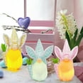 thumbnail image 4 of Moocorvic Light Up Easter Gnomes Plush Stuffed Bunny Easter Basket Stuffers Holiday Party Decorations Birthday Gift Table Decor(Yellow), 4 of 7