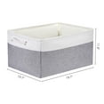 Unique Bargains Fabric Storage Cube Storage Bin Storage Basket Grey