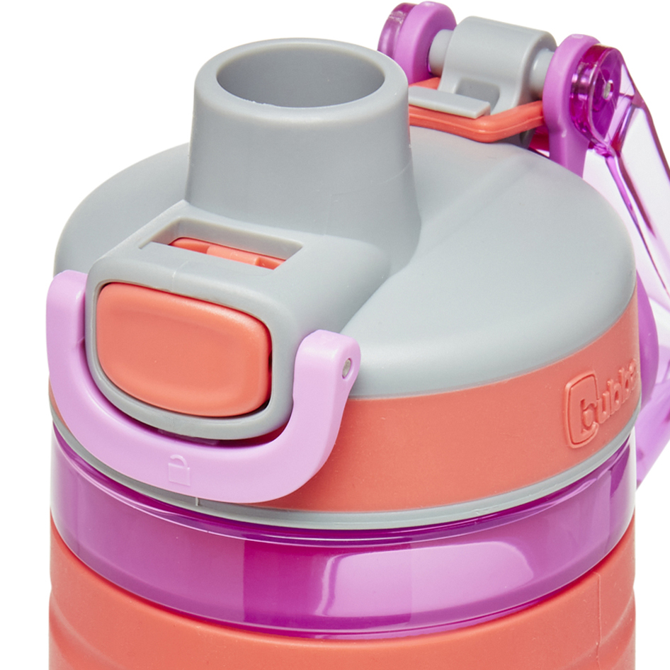 bubba Flo Kids Water Bottle Wide Mouth Lid with Silicone Sleeve Coral, 16 fl oz. - image 3 of 7