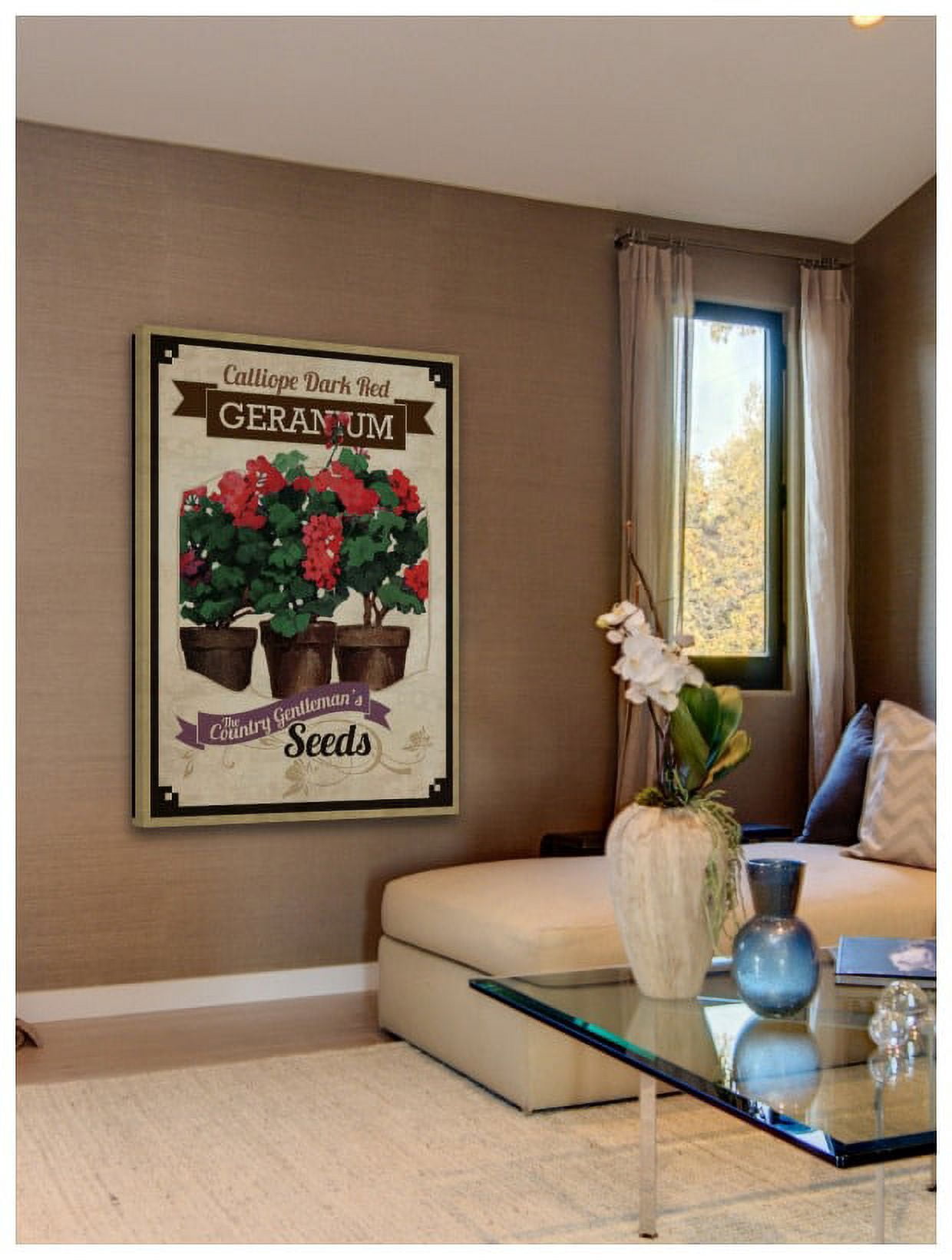 "Flower Packet Geranium" Painting Print on Canvas