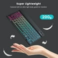thumbnail image 4 of Gaming Keyboard RGB Backlit Compact 78 Keys Portable Wireless Office Keyboard For Laptop PC Computer Gamer White, 4 of 5