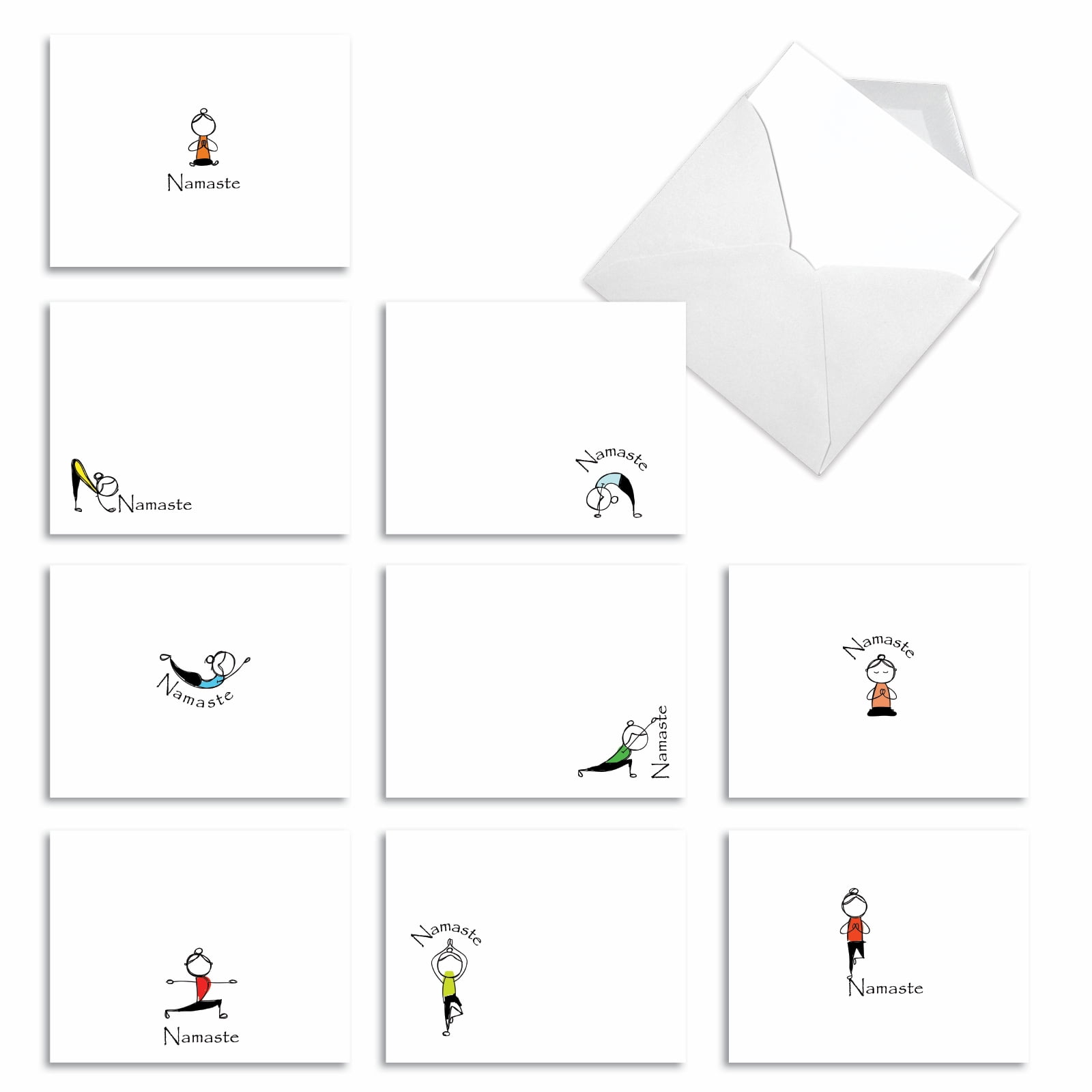 10 Pack Thank You Note Cards With Envelopes Namaste Notes