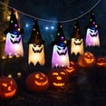 thumbnail image 1 of 6.6ft Hanging Wizard Hat Lamp String Luminous Wizard Hat Halloween Light IP44 Waterproof Luminous Wizard Hat Halloween Light for Outdoor Halloween Decoration, 1 of 6