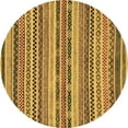 thumbnail image 1 of Ahgly Company Indoor Round Abstract Brown Modern Area Rugs, 8' Round, 1 of 4