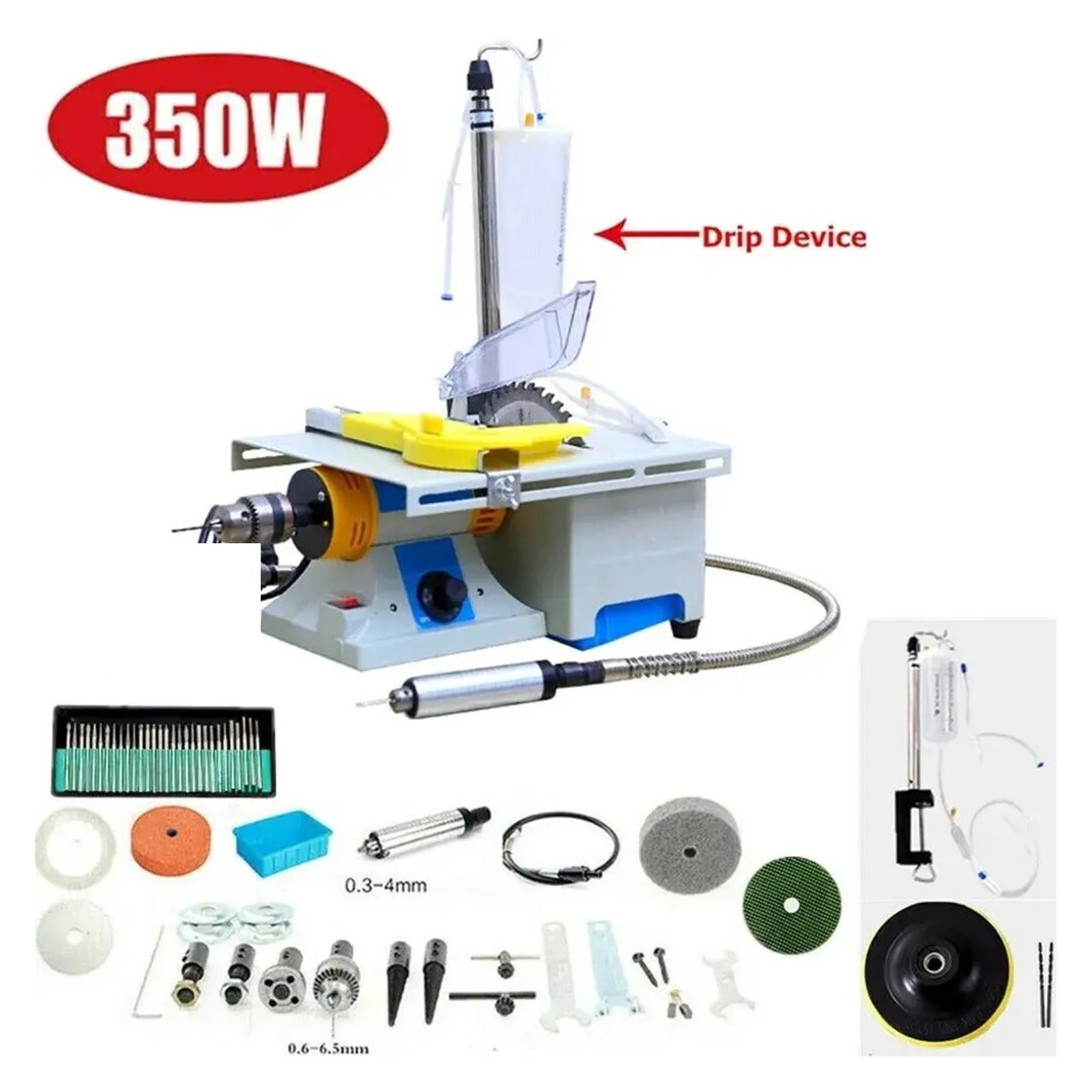 Electric Jewelry Grinding Machine, Jewelry Rock Polishing Tool, 350W Multifunctal Small Desktop Jade Cutting Machine ,Powerhouse Performance