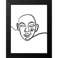 thumbnail image 2 of OnRei 15x18 Black Modern Framed Museum Art Print Titled - Scribble Face, 2 of 5