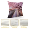 thumbnail image 4 of Chilfamy Pink Flowers Pillow Covers for Couch Sofa Indoor Outdoor Square Design, Short Plush Material, 1PC 12x12in, 4 of 5