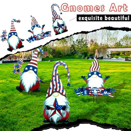 

RKSTN 4th of July Gnomes Plush Steel Branch Gnomes Decoration Metal Tree Art Metal Gnomes Garden Steel Silver 4th of July Decorations Lightning Deals of Today - Summer Clearance on Clearance