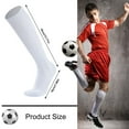 thumbnail image 5 of VEGCOO 6 Pairs Boys Soccer Socks – Knee-High, Breathable Black & White Sports Socks for Teens & Students, Long Athletic Socks for Soccer, 5 of 7