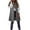 Grey, variant on UJNDER Women's Winter Vest Thin and Light Down Gilet Quilted Jacket for Women Outdoor Coat Vest with Pockets Khaki XL