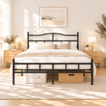thumbnail image 6 of PIVOTIX 14 inch Queen Metal Platform Bed Frame with Headboard, Heavy Duty Steel Slats, No Box Spring Needed, 6 of 9