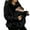 Black, variant on Maternity Winter Coat Winter Maternity Clothes Baby Wearing Jacket Baby Wearing Jacket Women Winter Warm Fleece Maternity Coats Full Zip 3 In 1 Babywearing Jackets Pregnancy Clothes, Gray-XXL