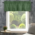 thumbnail image 4 of Dark Green Burlap Texture Farmhouse Short Window Curtain Valances, Farmhouse Vintage Green Rod Pocket Kitchen Valances for Living Room Bedroom Bathroom Cafe 42" x 18", 4 of 8