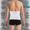 thumbnail image 4 of Men's FarmaCell 405BS Breeze Firm Control Waist Belt w/ Back Stays (White L), 4 of 10