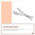 thumbnail image 5 of Camping Cutlery Set Stainless Steel Outdoor Flatware Hiking Utensils Foldable Forks Travel Tableware Portable, 5 of 6