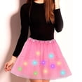 thumbnail image 4 of Women's LED Tulle Skirt, Glow in the Dark Puffy Tutu Skirt for Ballet Performances, Dance Recitals, and Rave Parties, Eye-Catching and Fluffy Stage Costume Pink, 4 of 8