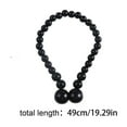 thumbnail image 4 of Bxaolu Magnetic Curtain Tiebacks, Curtain Tie Backs for Curtains 2 Pack, Wood Bead Curtain Tiebacks, Curtain Holders for Boho Bedroom Decor, Farmhouse Decor, Black, 4 of 7