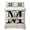 Black, variant on Twin Quilt Set 68''x86'', Letter M Lightweight Summer Bedspread Coverlet Set with 2 Pillow Shams, Monogram Words Breathable All Season Quilt Bedding for Dorm/Bedroom