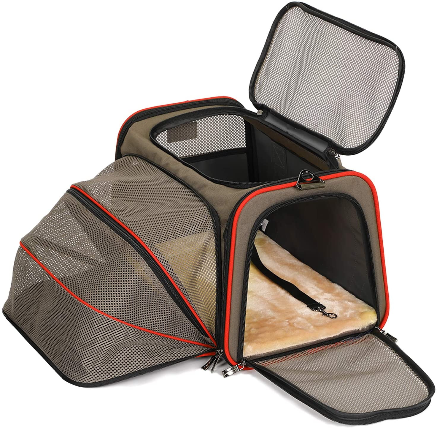 Coopeter Luxury Soft-Sided Pet Carrier Expandable,Pet Travel Carrier for Dog & Cat 
