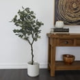 thumbnail image 2 of DecMode 41" Artificial Eucalyptus Tree in Realistic Leaves and Black Plastic Pot, 2 of 7
