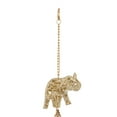 thumbnail image 4 of DecMode 39" Gold Metal Handmade Embellished Elephant Windchime with Glass Beads and Cone Bells, 4 of 8