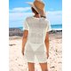 thumbnail image 5 of Vestido de playa calado ANRABESS para cubrir el traje de baño, blanco, talla L, 5 of 9