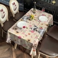 thumbnail image 2 of Yorkie Dog and Flower Florals Rectangle Tablecloth 60"x120",Waterproof Polyester Rectangle Table Cloth, Wipeable Spillproof Polyester Tablecloth for Dining, Camping, Indoor and Outdoor, 2 of 6