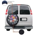 thumbnail image 4 of KAKALAD Pansy Watercolor Flower Bouquet Butterflies Spare Tire Cover Universal Vehicle Accessories Buckle Car Tools 16”in, 4 of 6