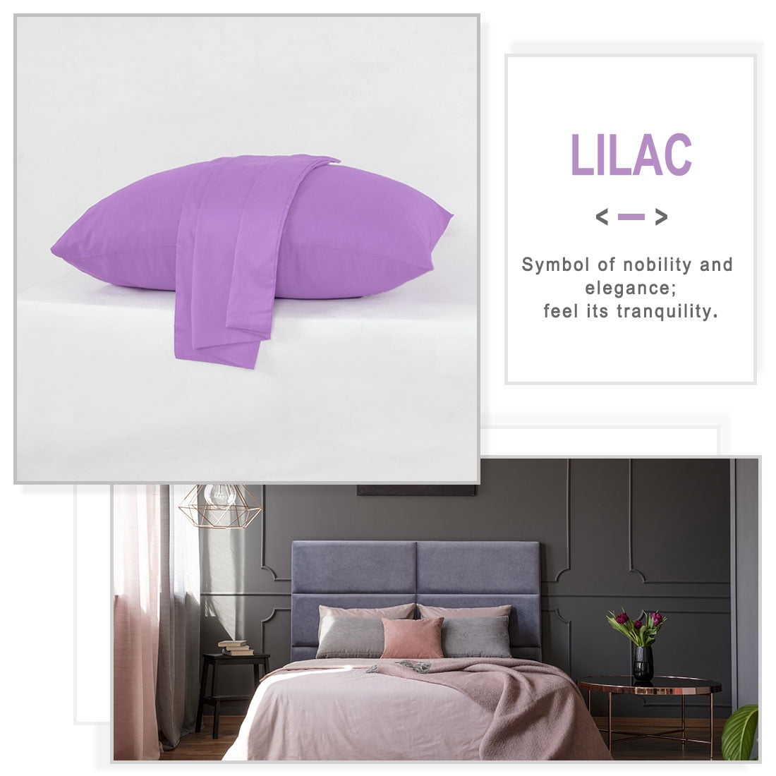 Unique Bargains 300TC Cotton Body Pillow Cover Case, 20" x 48"