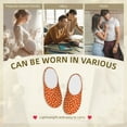 thumbnail image 7 of Daiia Dots On Orange Background Print Women’s Fuzzy Slippers Memory Foam Lightweight House Shoes Cozy Loafer Flannel House Shoes-44/45, 7 of 7