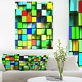 thumbnail image 1 of Colored 3D Cubes Wall Design - Abstract Canvas Art Print, 1 of 3