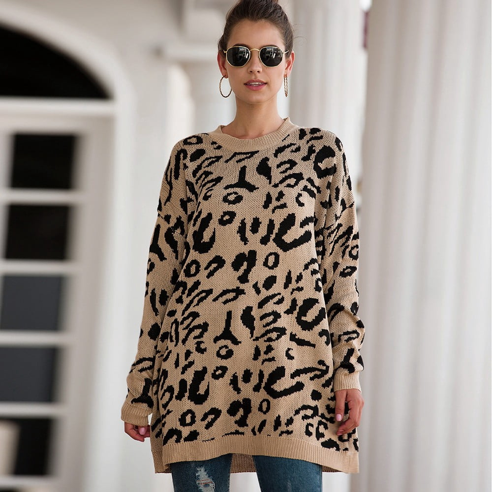 oversized leopard sweater