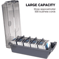 thumbnail image 3 of MaxGear Business Card Holder for Desk, Capacity: 500 Cards (2.2" x 3.5"), with 4 Divider Boards, Transparent Lid, and A-Z Tabs, 3 of 7