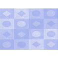 thumbnail image 1 of Ahgly Company Machine Washable Indoor Rectangle Transitional Heavenly Blue Area Rugs, 2' x 4', 1 of 7