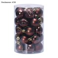 thumbnail image 2 of Pink 34 piezas de adornos de bolas de Navidad irrompibles de 4 cm para decoración de fiesta de cumpleaños de boda de árbol de Navidad, 2 of 4
