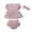 Pink, variant on IROINNID Toddler Girl's Stripe Printed Tops Ruffle Shorts Headbands 3PCS Outfits