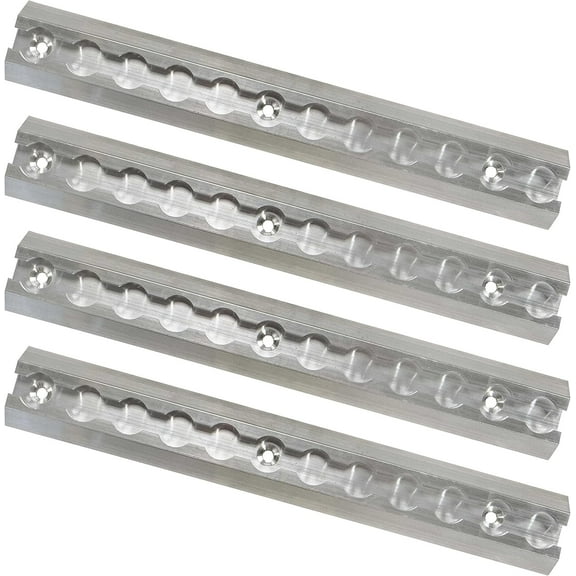 12" Airline-Style Angled Track - Aluminum - 4 Pack