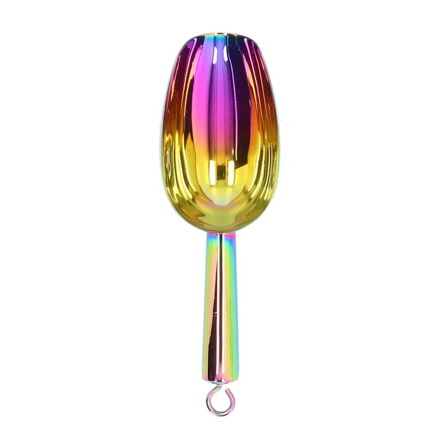 Pala para hielo de acero inoxidable, raspadora de hielo, cuchara para harina, accesorios de cocina, colorida, 8 pulgadas