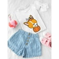 thumbnail image 3 of Halloween Corgi Pumpkin Costume T-Shirt Toddler -Image by Shutterstock,  4 Toddler, 3 of 4