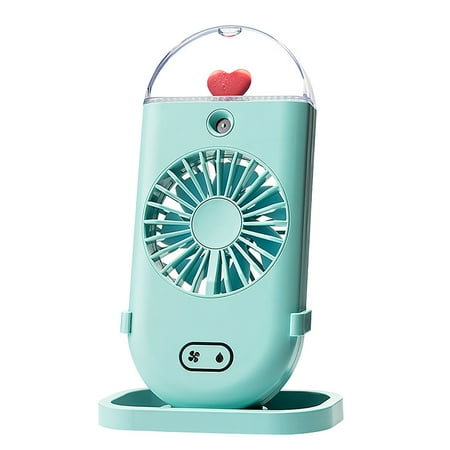 

Pavo Handheld USB Fan Portable Mist Spray Fan Summer Cooling Fan Home Office Hydrating Fan (Green)