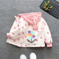 thumbnail image 5 of GYRATEDREAM Toddler Baby Girls Lightweight Hooded Jacket Outwear Kids Cartoon Print Zipper Outdoor Windbreaker Children Spring Fall Trench Coat for 13 Months-6 Years, 5 of 8