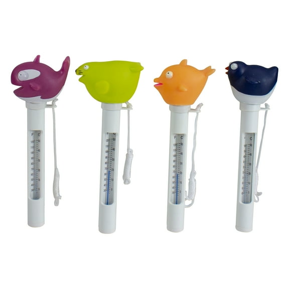 Pool Central 8.25" Sea Babies Floating Pool Thermometers - Set of 4